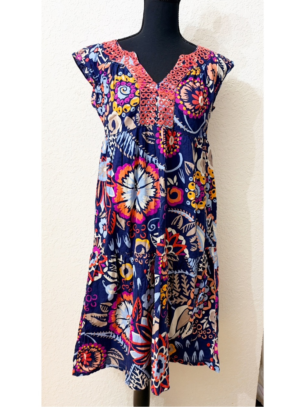 Boden Emma Breezy Boho Tiered Dress - 4L